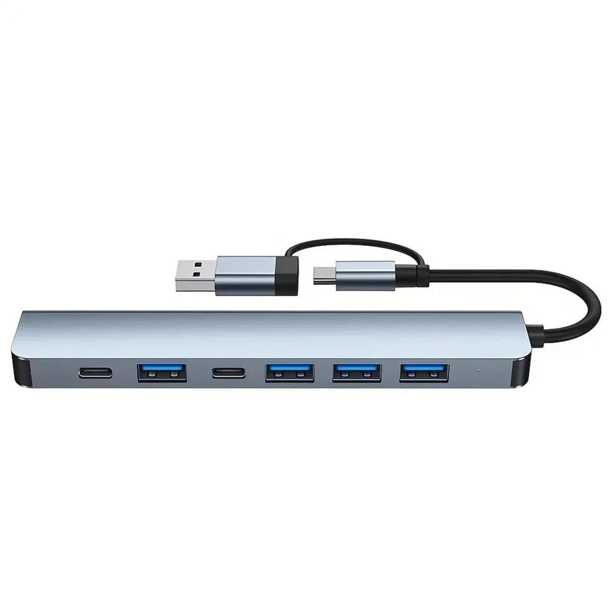 GENERICO - Hub Alargador Usb- C A 7 Puertos Usb/usb-c Alta Velocidad