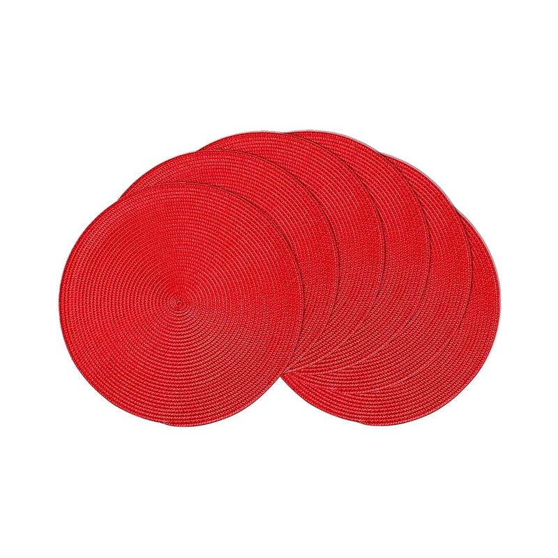 GENERICO - Set De 6 Individuales Redondos Trenzados 38 Cm