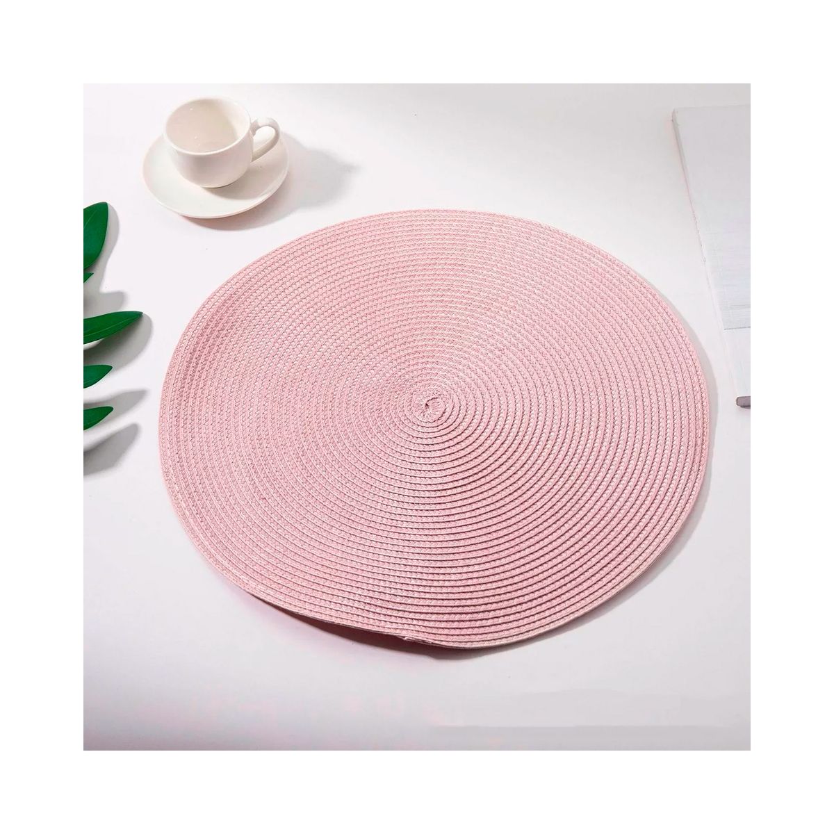 GENERICO - Set De 6 Individuales Redondos Trenzados 38 Cm