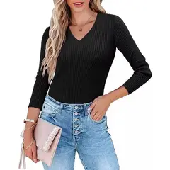 EVERSO - Pack 3 Sweater Cuello  V  Mujer Sexy Suave Invierno Varios Color