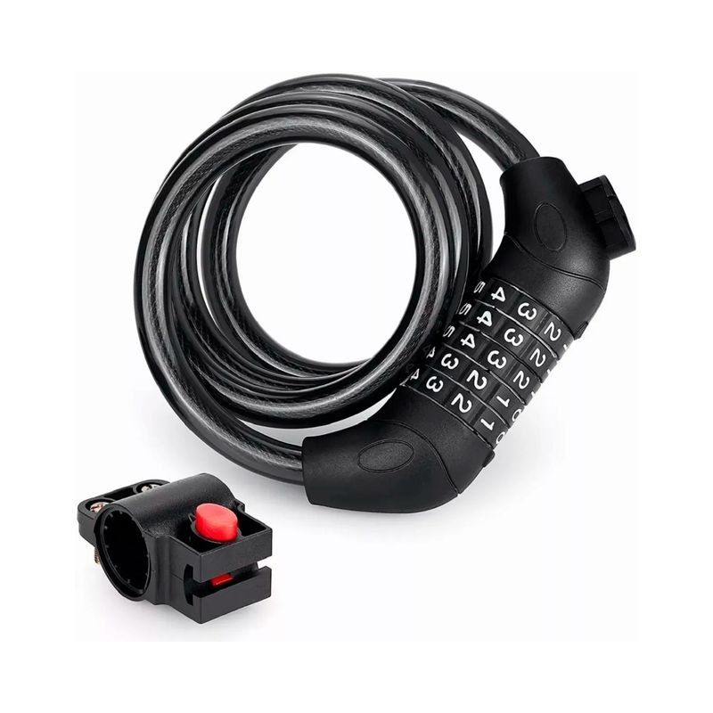 GENERICO - Candado Para Bicicleta Con Clave Color Negro