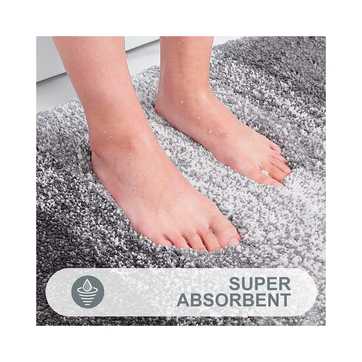 GENERICO - Alfombra De Baño De Microfibra Extrasuave Y Ultraabsorbente