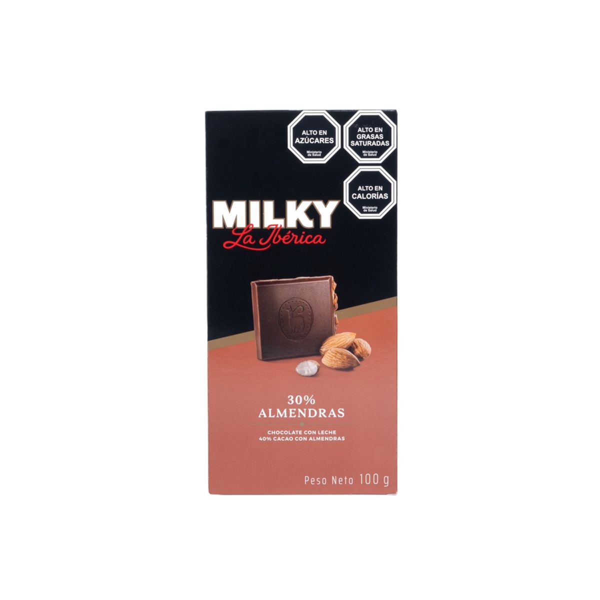 LA IBERICA - CHOCOLATE EN BARRA MILKY ALMENDRAS 100G