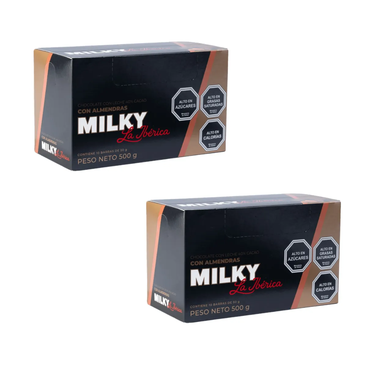 LA IBERICA - PACK X20 CHOCOLATE EN BARRA MILKY ALMENDRA 50G