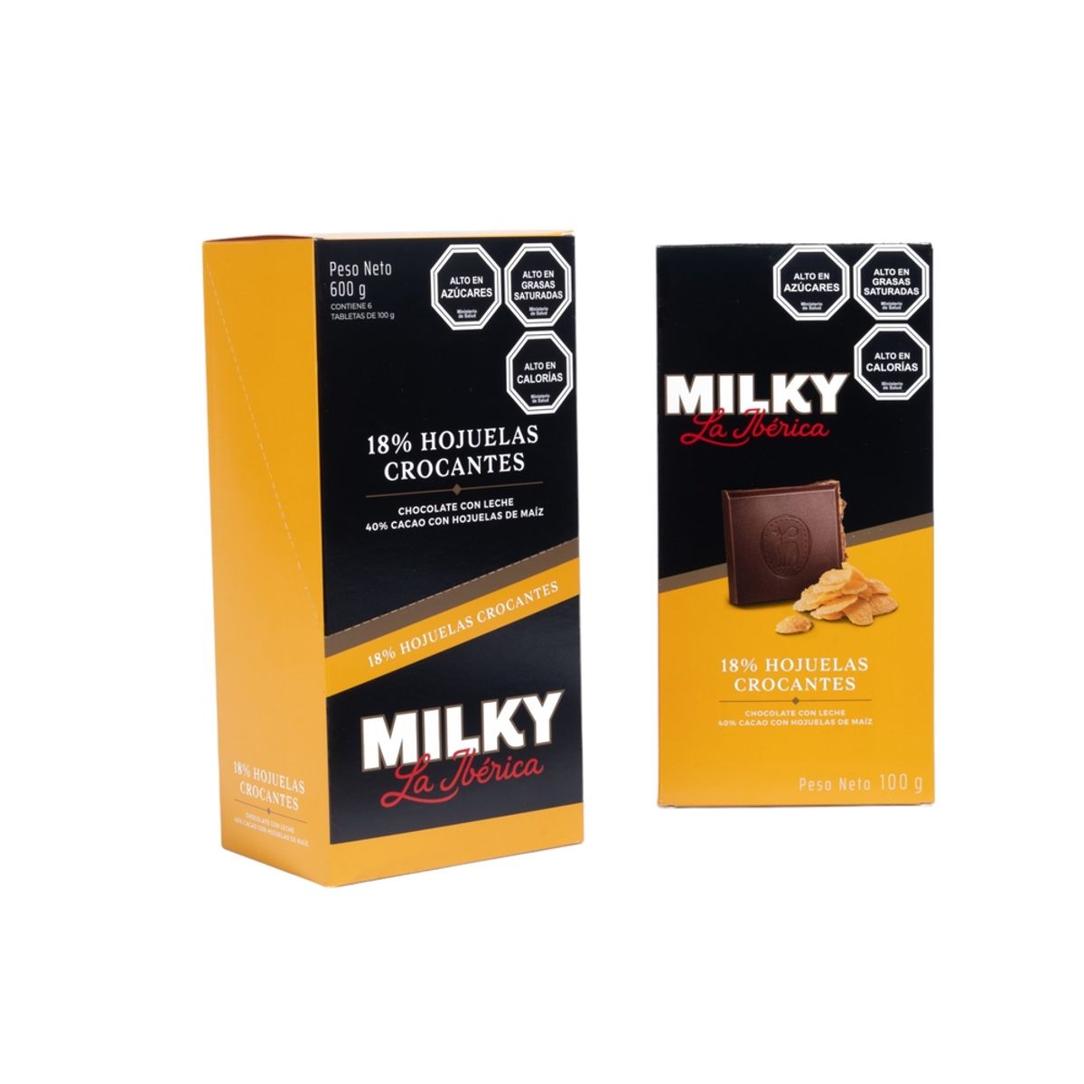 LA IBERICA - PACK X 6 MILKY HOJUELAS CROCANTES 100G LA IBÉRICA