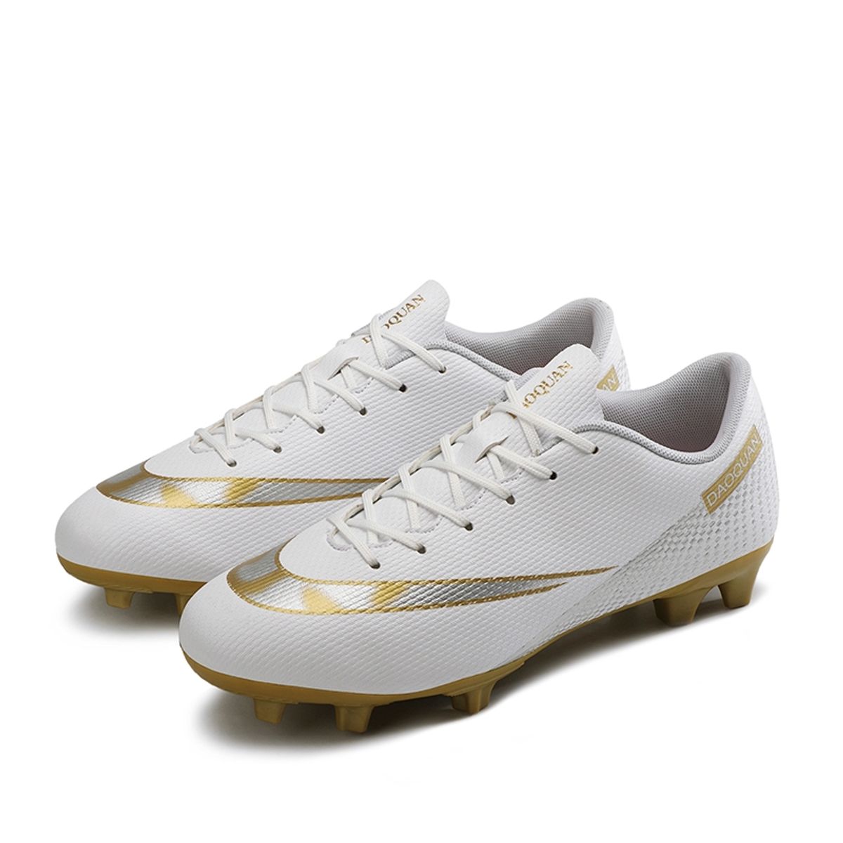 DANWEILE - Zapatos de fútbol con clavos para jóvenes - Blanco