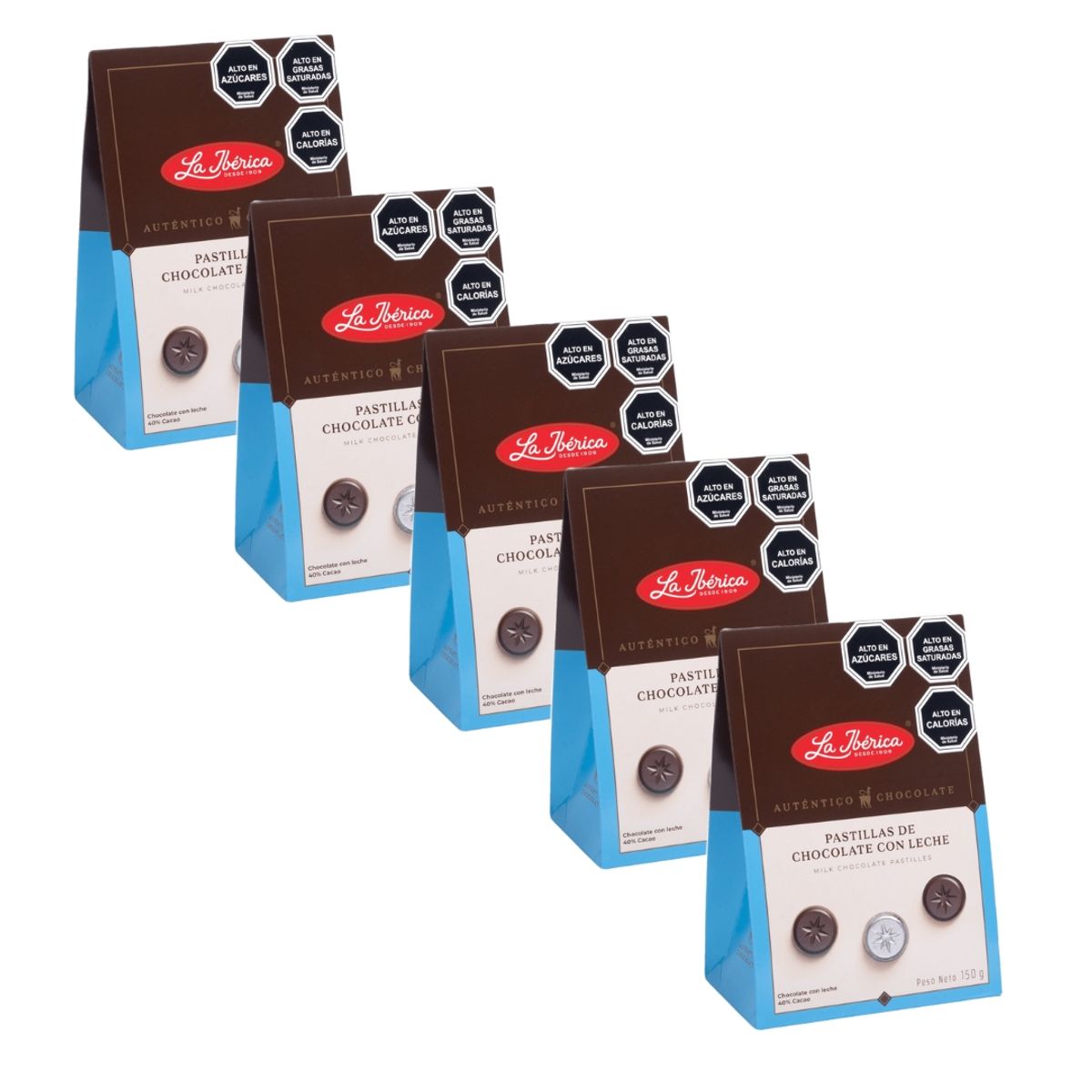LA IBERICA - PACK X 5 MONEDAS DE CHOCOLATE DE LECHE 150G LA IBÉRICA