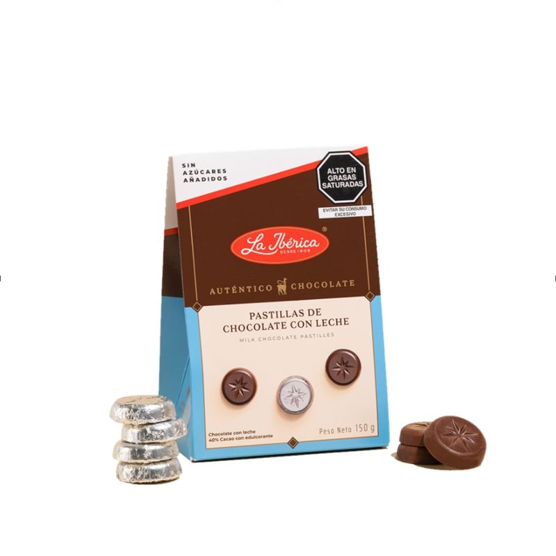 LA IBERICA - CHOCOLATE CON LECHE SIN AZÚCAR AÑADIDO 150G LA IBÉRICA