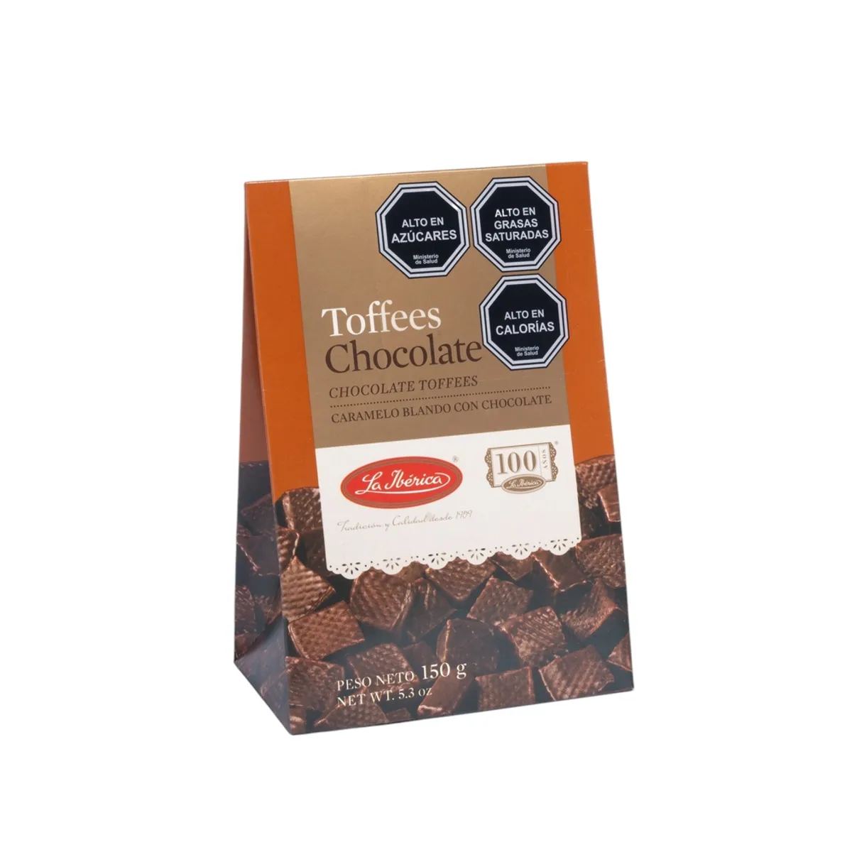 LA IBERICA - CARAMELOS BLANDOS TOFFEES DE CHOCOLATE 150 GR LA IBÉRICA