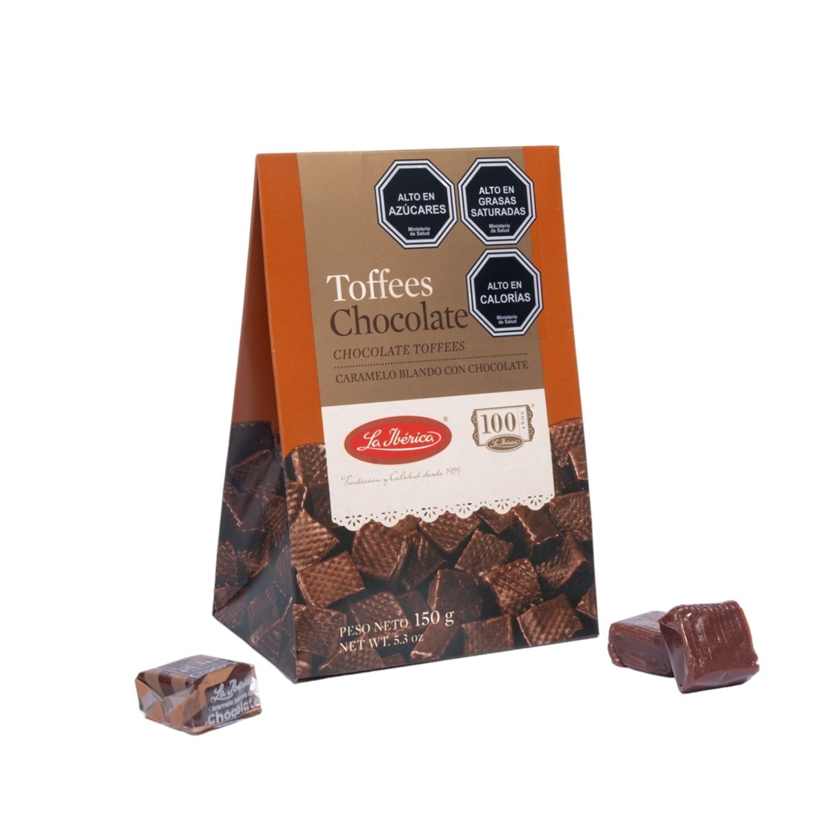 LA IBERICA - CARAMELOS BLANDOS TOFFEES DE CHOCOLATE 150 GR LA IBÉRICA