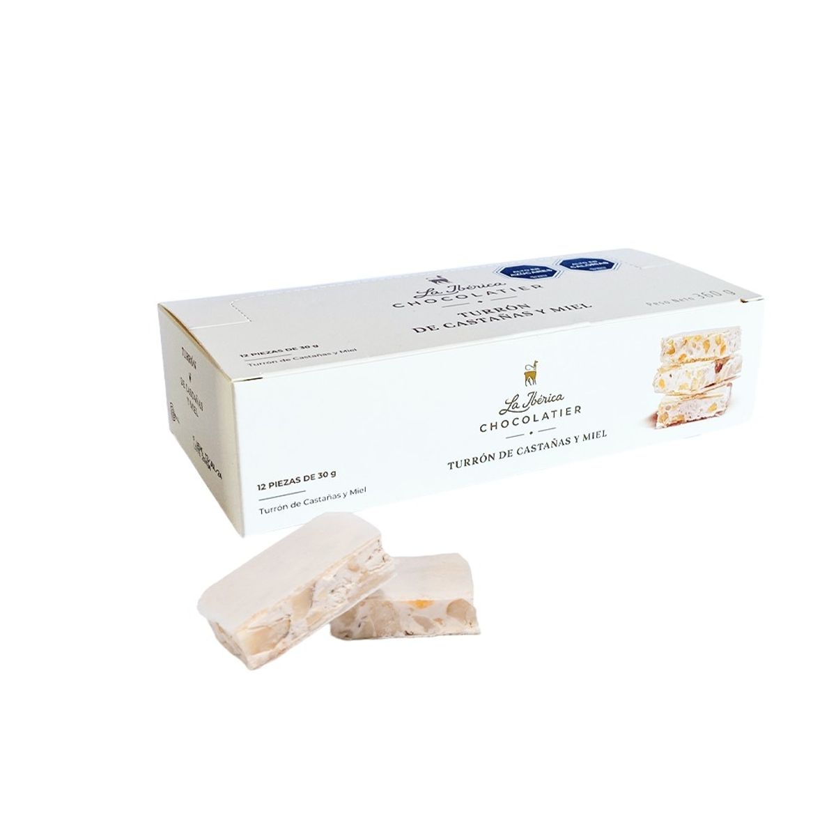 LA IBERICA - PACK X12 TURRÓN DE CASTAÑAS 30G LA IBÉRICA