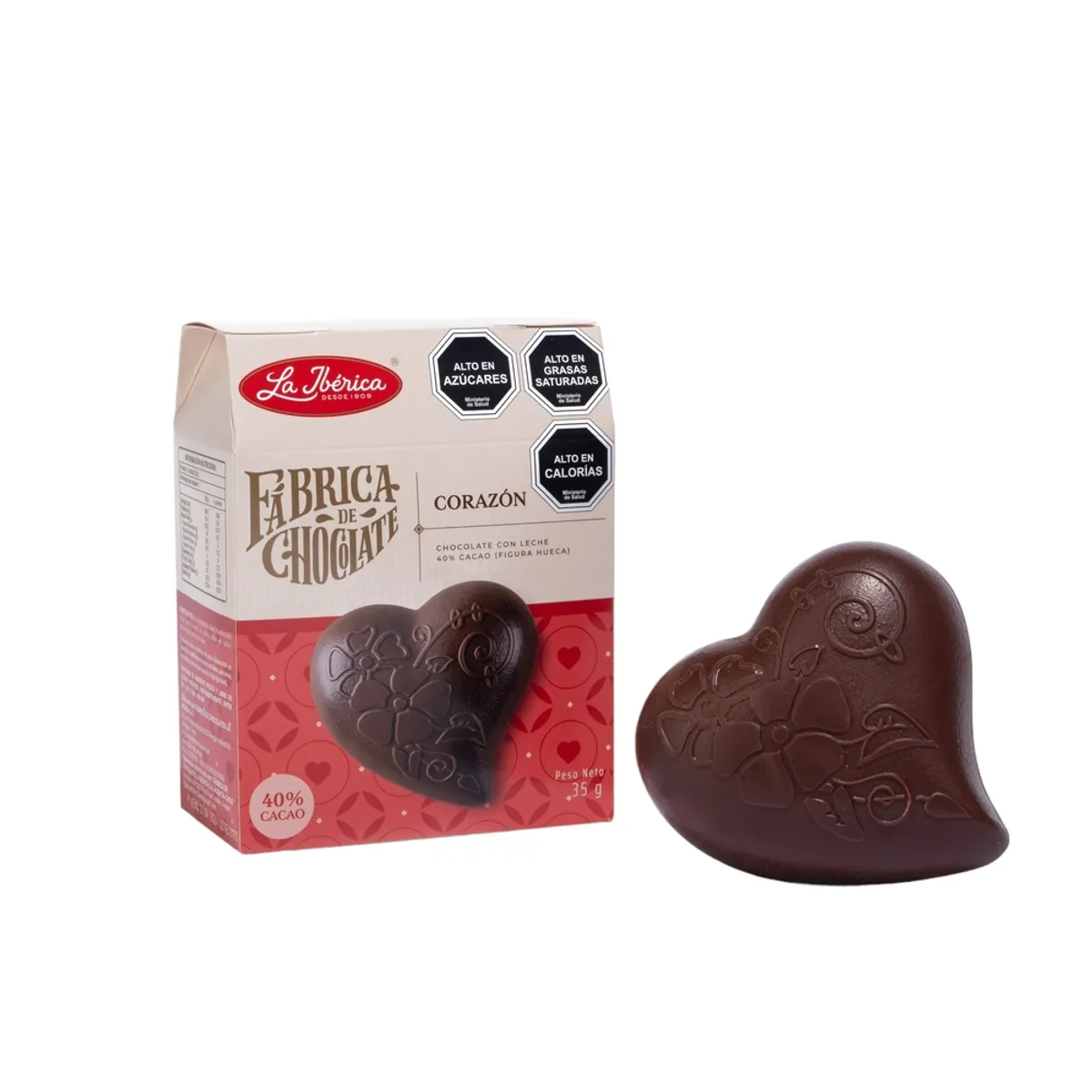 LA IBERICA - PACK X5 CORAZÓN DE CHOCOLATE 35G LA IBÉRICA
