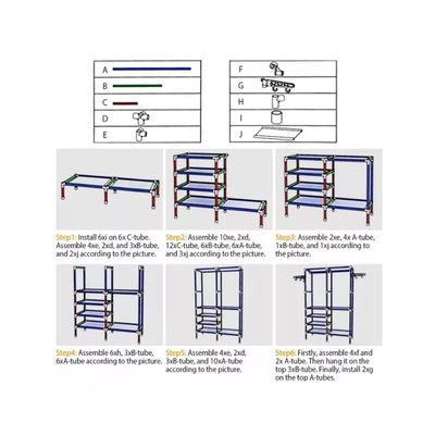 Imagen 2 del producto Organizador Colgador Perchero Con Estantes Multifuncional