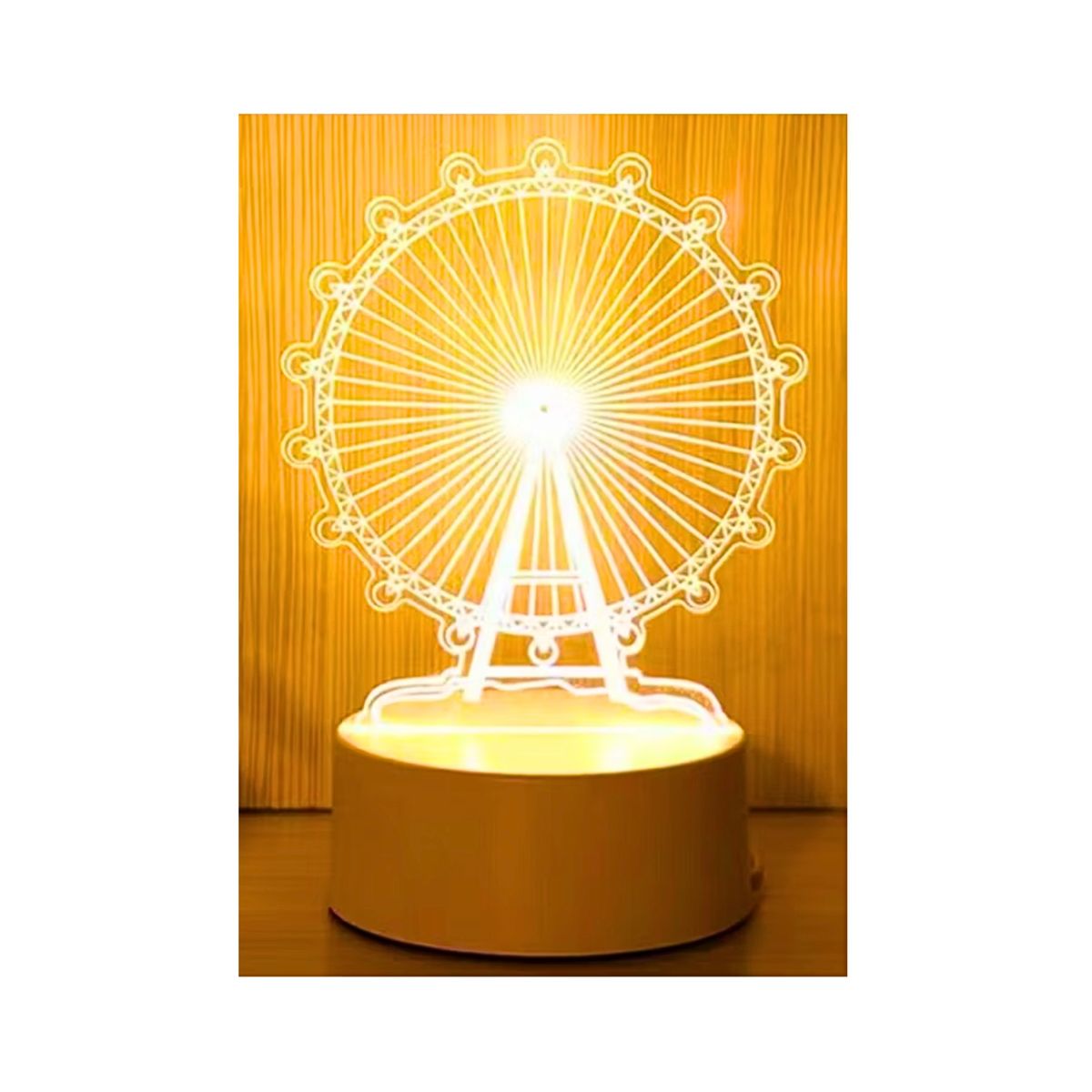GENERICO - Lámpara 3d Diseño Creativo Rueda De La Fortuna Atractivo