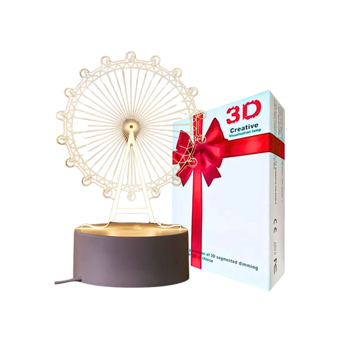 GENERICO - Lámpara 3d Diseño Atractivo Rueda De La Fortuna Decoración