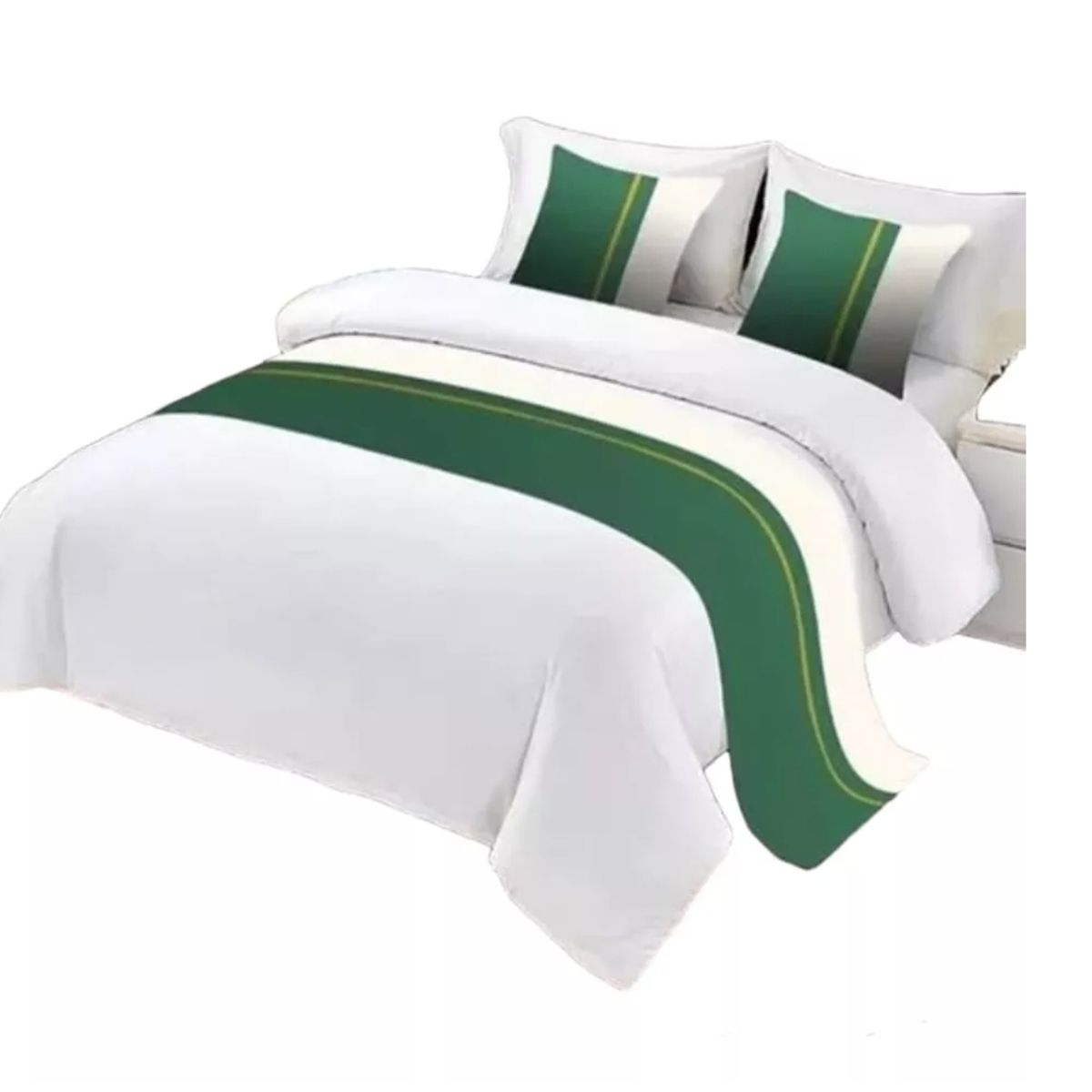 GENERICO - Pieceras Para Cama Decorativa 60x200cm + 2 Fundas 45x45