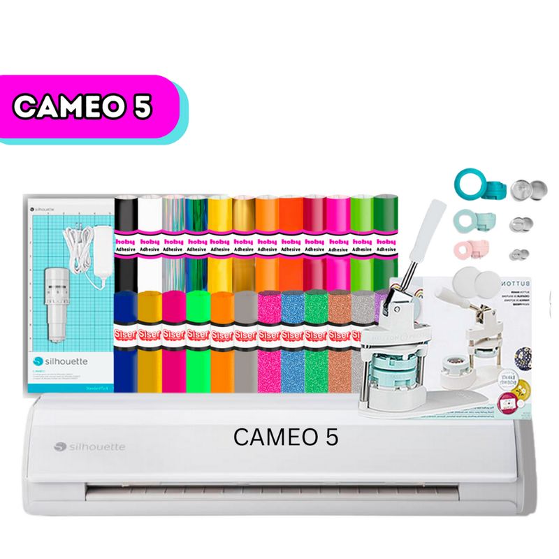 SILHOUETTE - Cameo 5 Blanca +  BUTTON PRESS