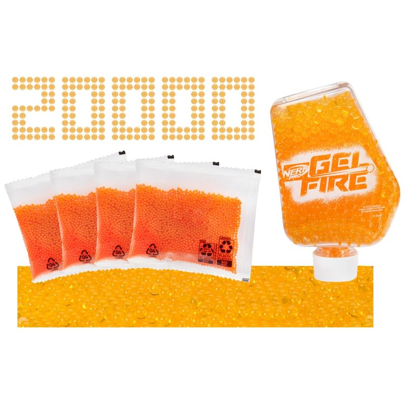 NERF - Repuesto Nerf Pro Gelfire Naranja 20000 Recargas