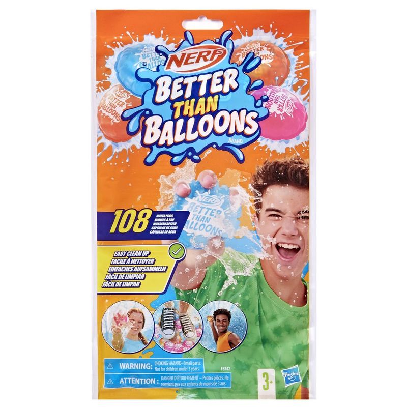 NERF - Cápsulas Nerf Better Than Balloons 108 Cápsulas