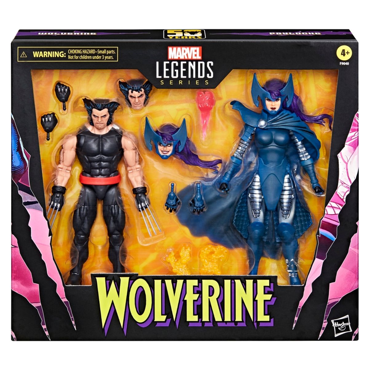 MARVEL - Figura de Acción Marvel Legends Series Wolverine y Psylocke