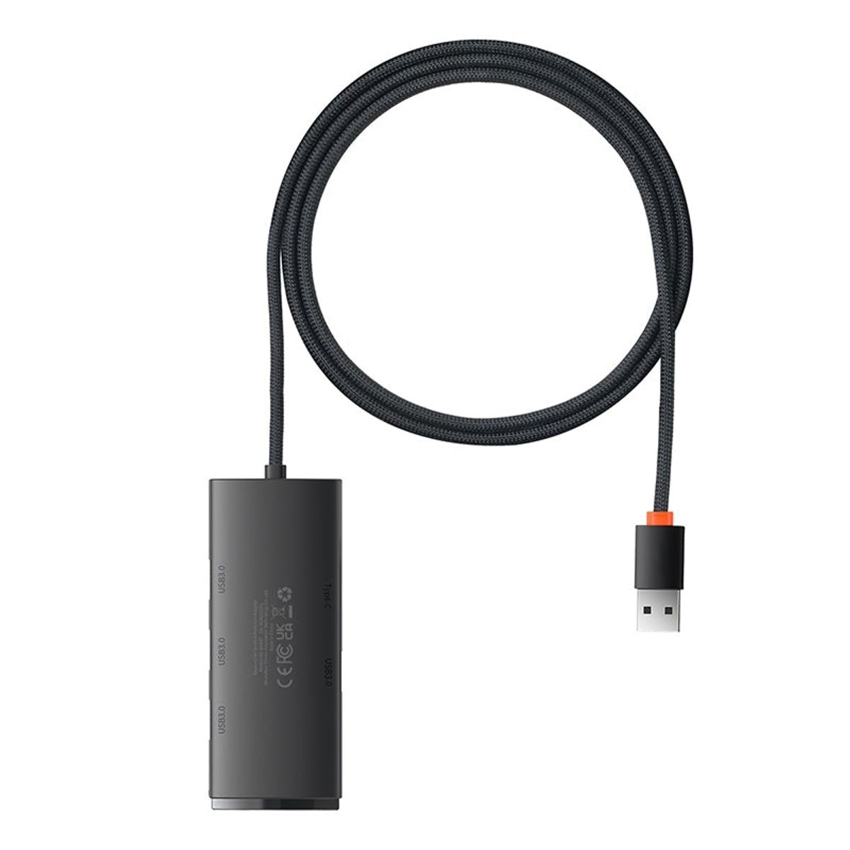 BASEUS - Adaptador HUB 4 en 1 USB-A a USB 30 x 4 1 Metro Baseus Lite Series