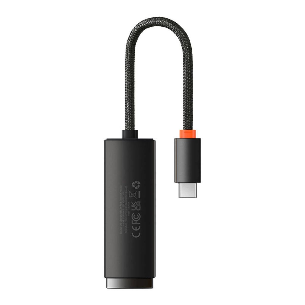BASEUS - Adaptador Baseus de Red Tipo-C a Puerto LAN RJ45 1000 Mbps Negro