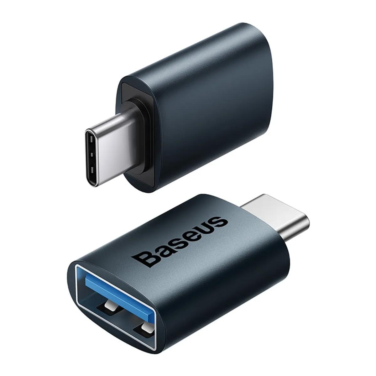BASEUS - Adaptador Baseus Mini OTG Tipo C a USB 3.1 Azul, 10Gbps, Aluminio