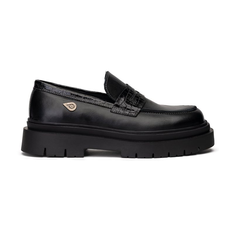 LANDAZURI - Mocasín Cuero Marmara Negro Landazuri