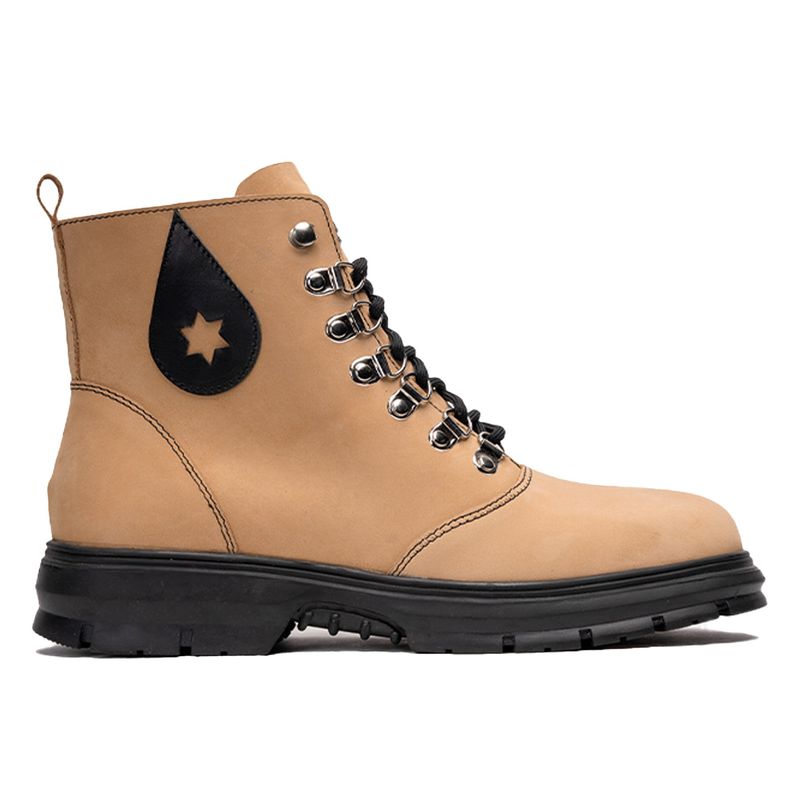 LANDAZURI - Botín Urbano Cuero Terrah Negro Camel Landazuri