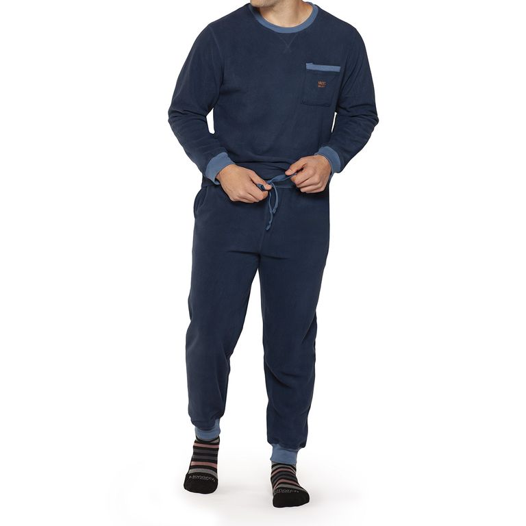 Pijama Polar Termico Azul Azul S