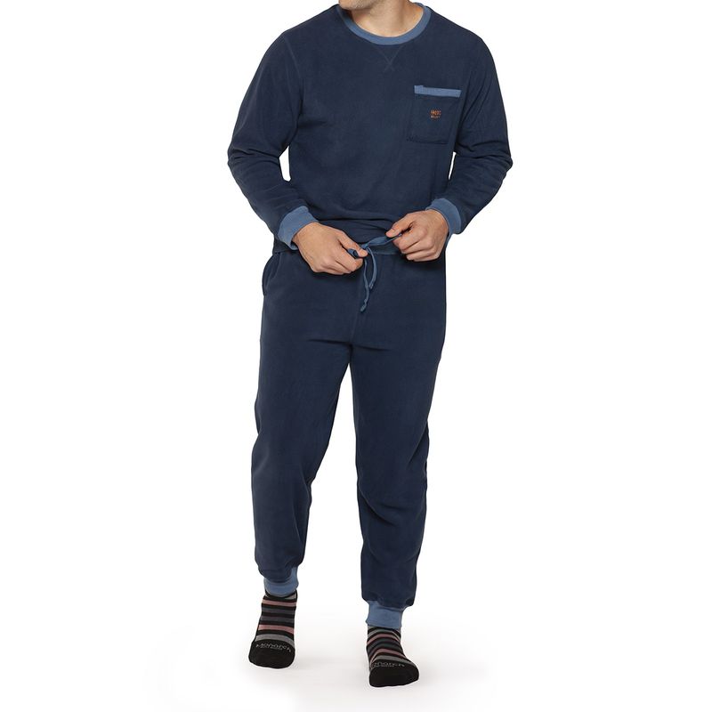 HEAT HOLDERS - Pijama Polar Térmico Azul Heat Holders