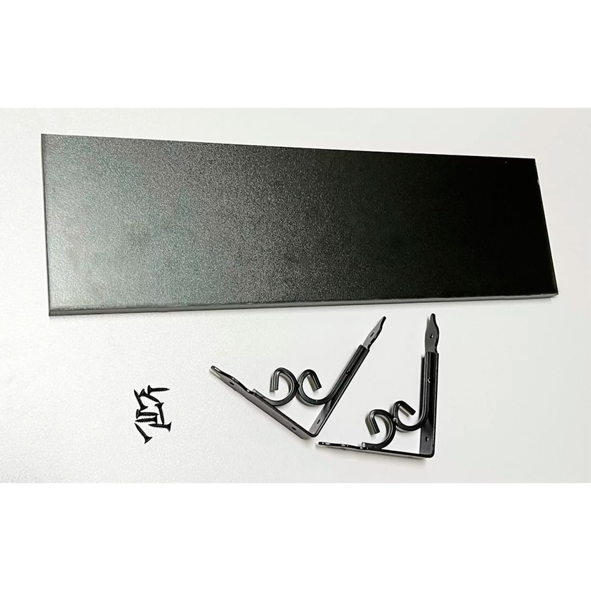 GENERICO - Repisa Decoracion Para Cuadro Cn Escuadra 40x12cm Negro