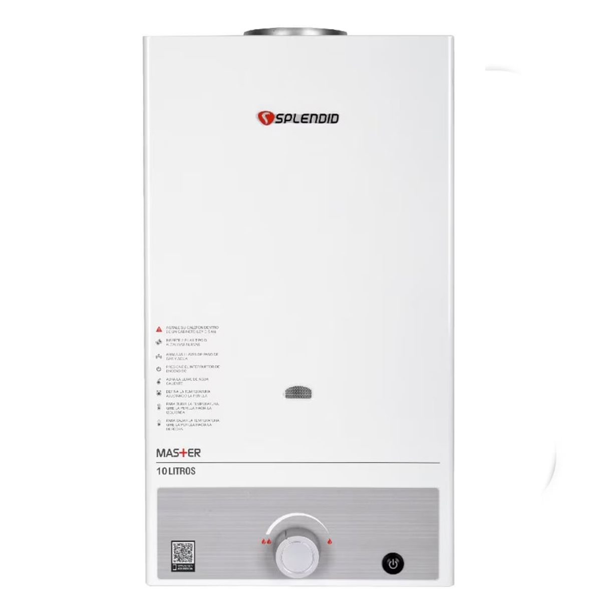 SPLENDID - Calefont Gas Licuado 10 Litros Tiro Natural Ionizado