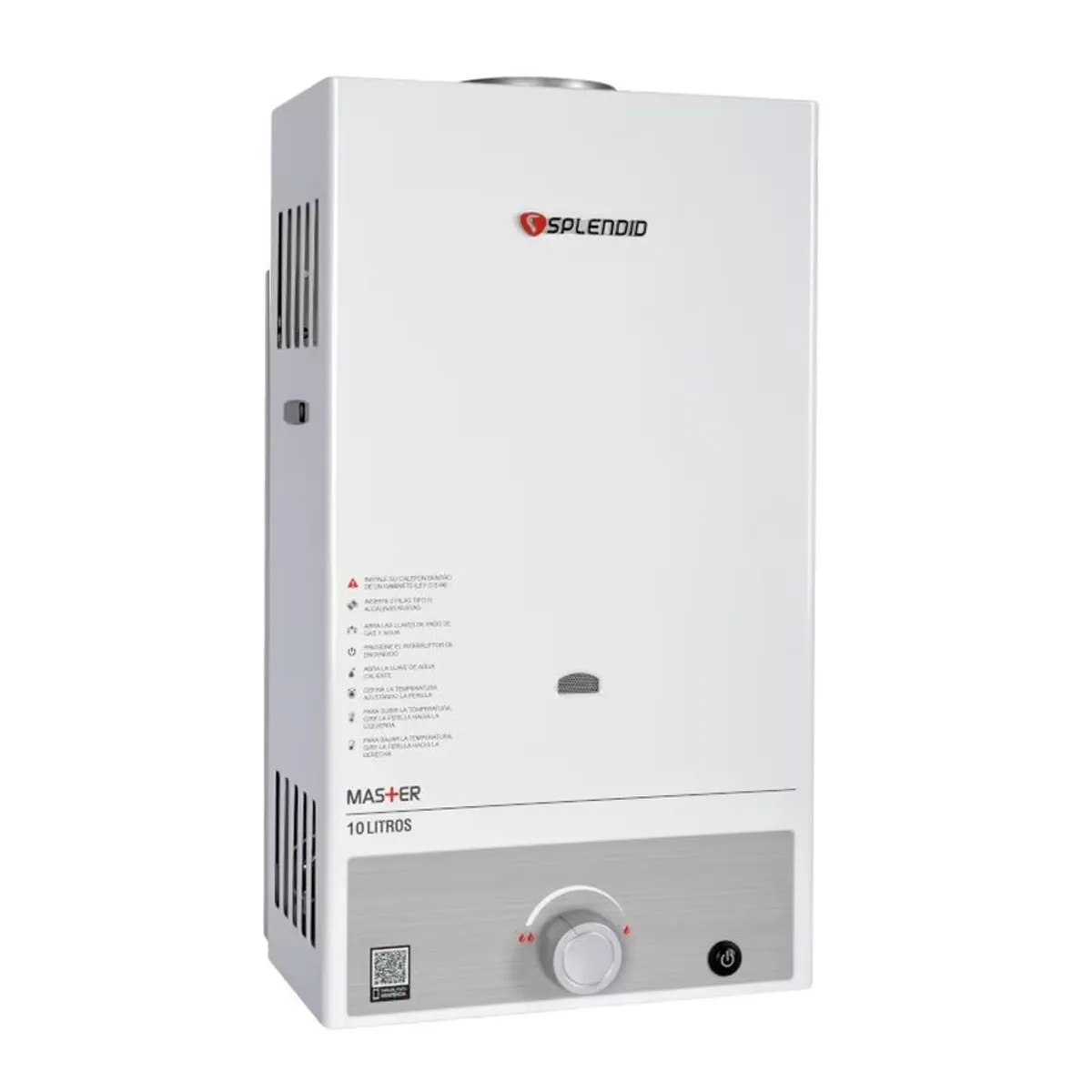 SPLENDID - Calefont Gas Licuado 10 Litros Tiro Natural Ionizado