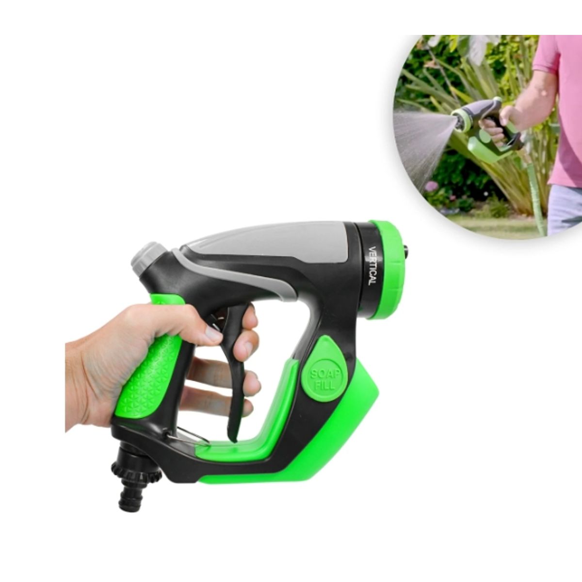 GENERICO - Pistola Rociadora De Agua 4 En 1 Para Jardin y Lavado De Auto