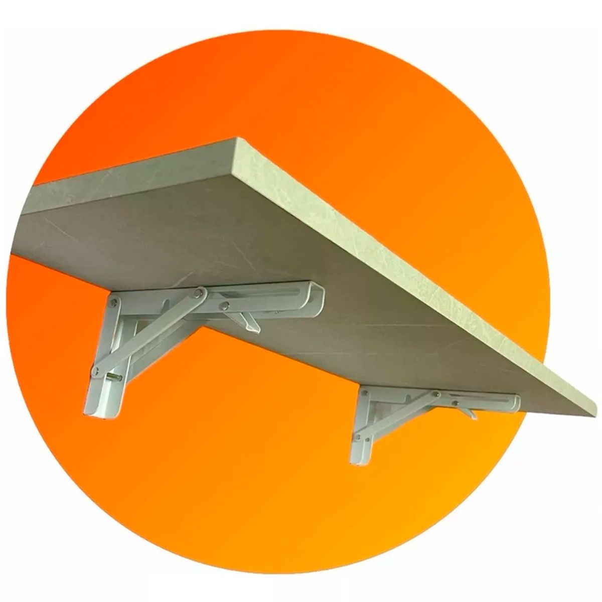 GENERICO - Repisa Decoración Mini Mesa Con Escuadra Fierro Abatible Ab