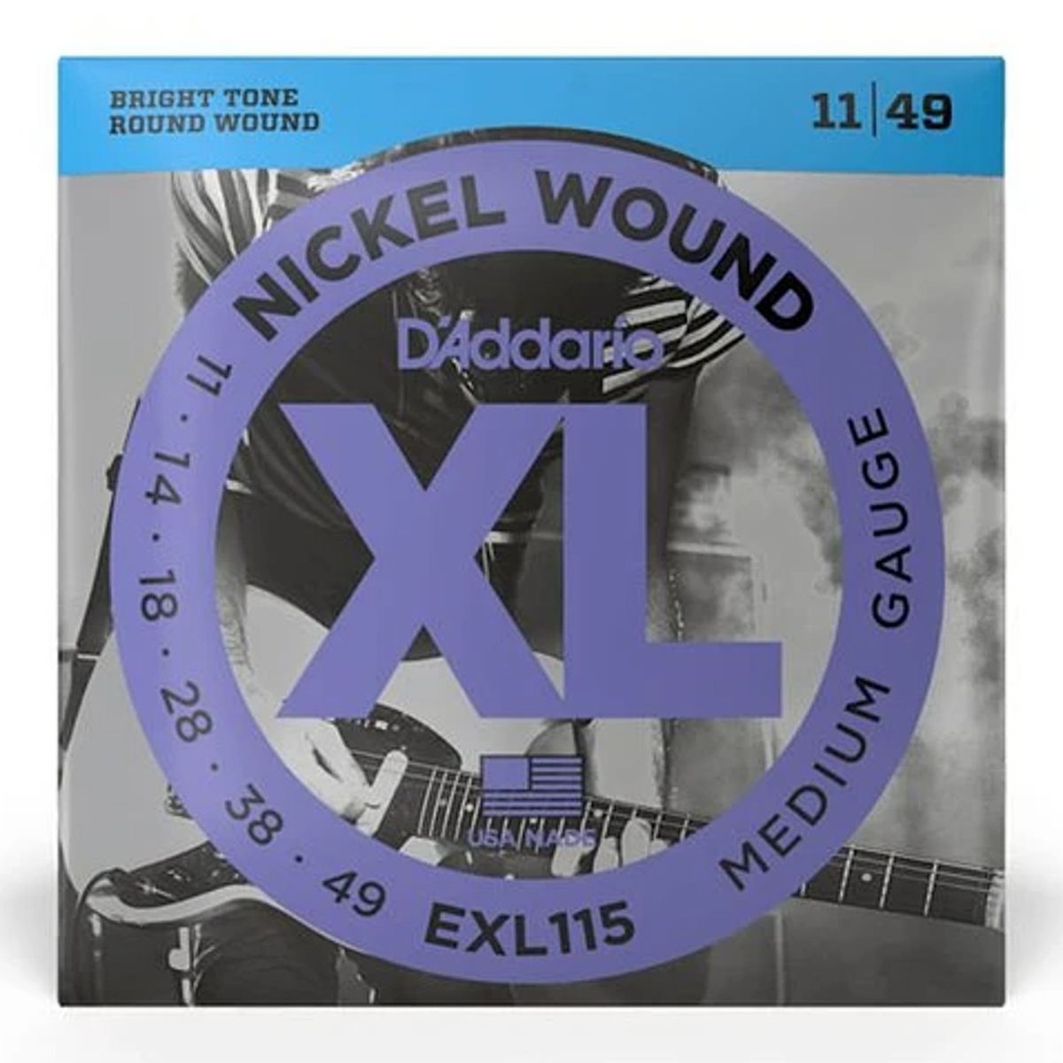 DADDARIO - Set 6 Cuerdas para Guitarra Eléctrica D'Addario  EXL 115