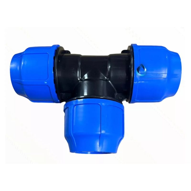 GENERICO - Tee Compresion Hdpe 32mm Plansa Polietileno Manguera