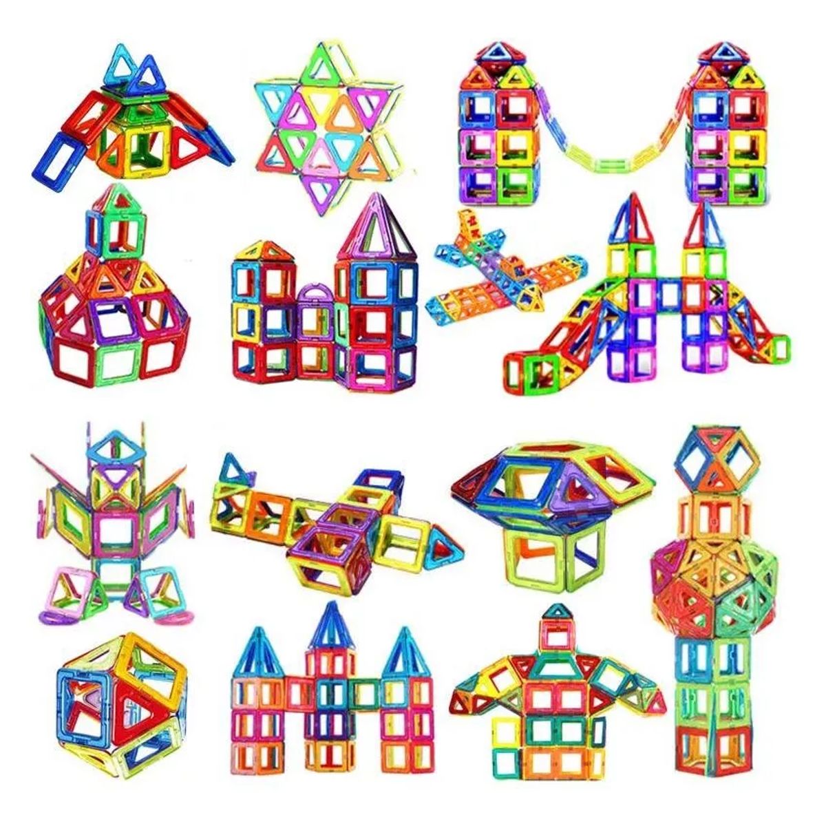 GENERICO - Juego Bloques De Construcción Magnéticos 60 Piezas.