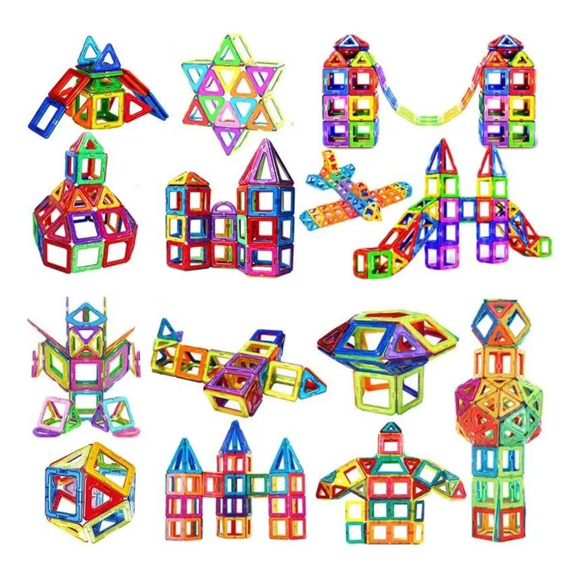 GENERICO - Juego Bloques De Construcción Magnéticos 60 Piezas.