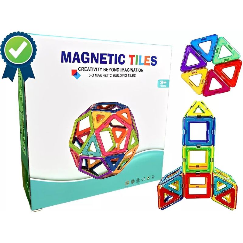 GENERICO - Juego Bloques De Construcción Magnéticos 60 Piezas.