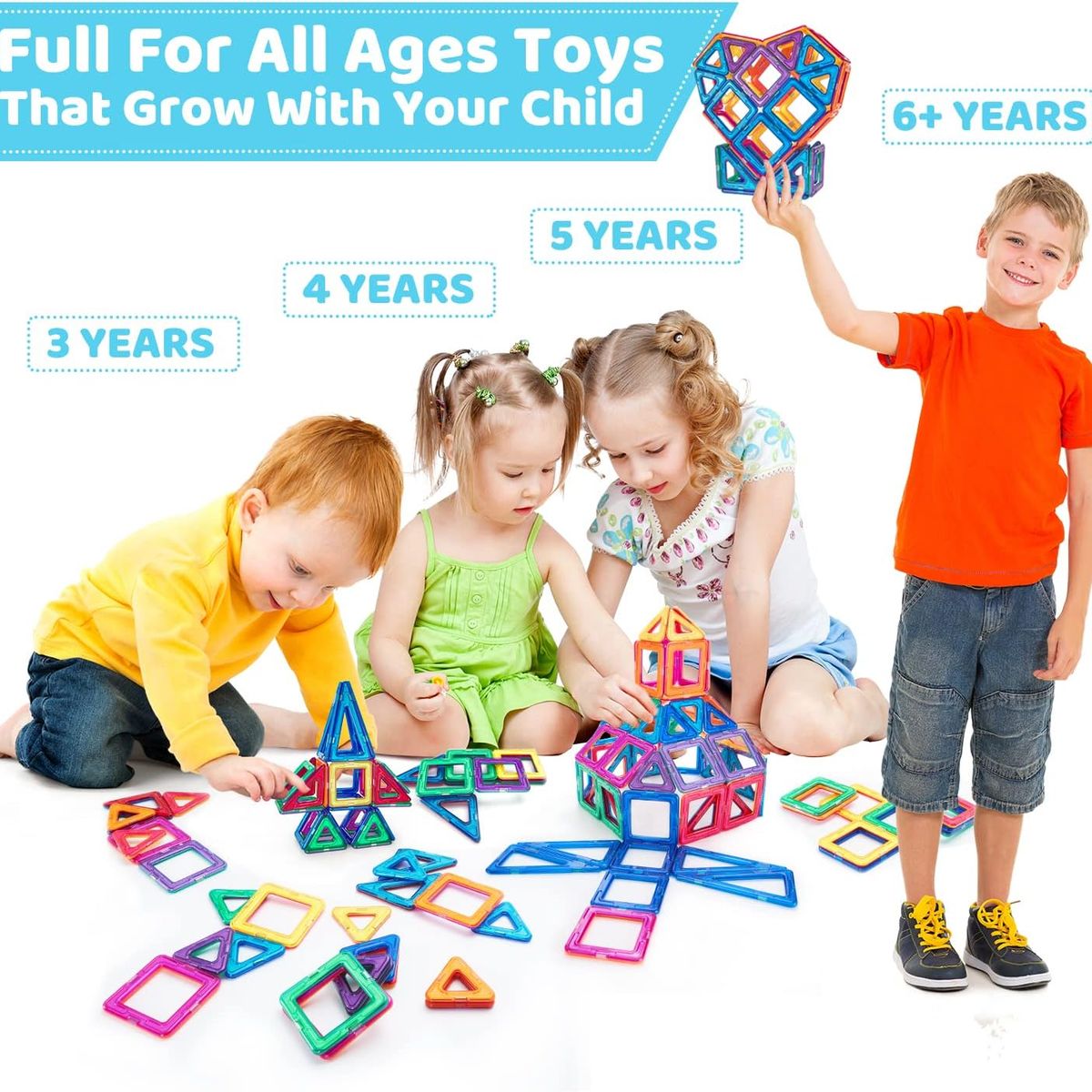 GENERICO - Juego Bloques De Construcción Magnéticos 60 Piezas.