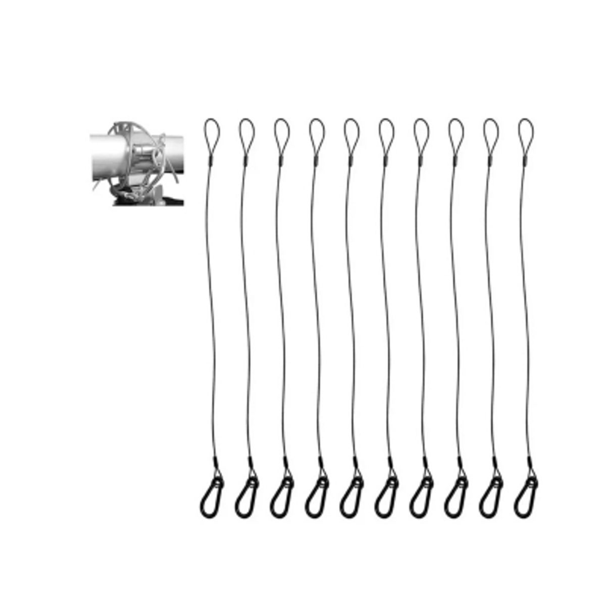 GENERICO - 10 Cables Acero Recubierto 60kg Multifunción 1 Metro X 5mm