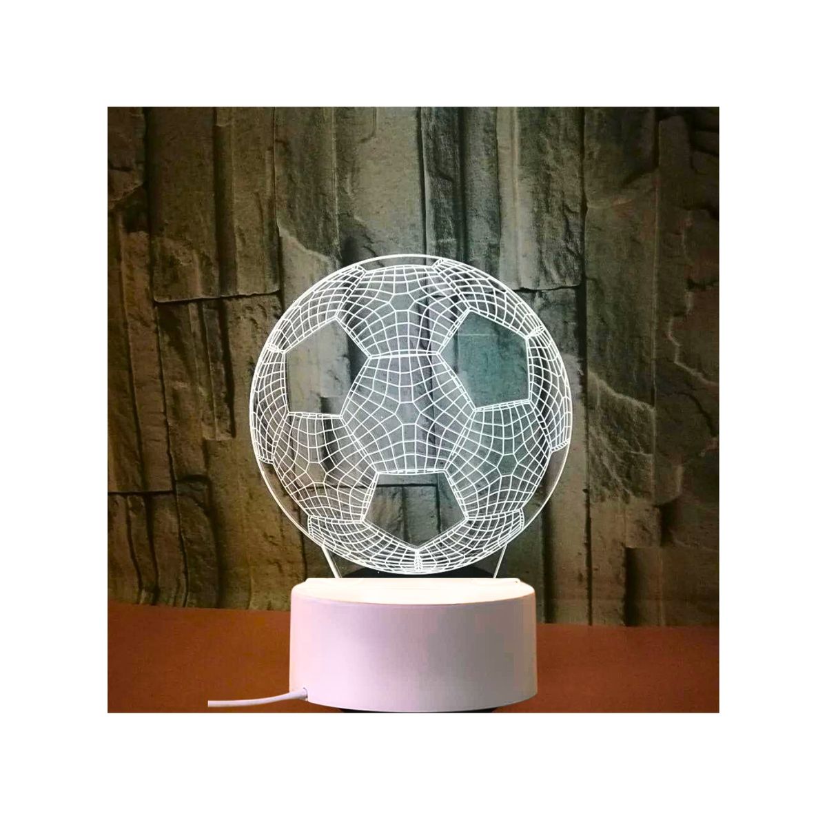 GENERICO - Lámpara 3D Diseño Pelota De Fútbol Creativo Decorativo