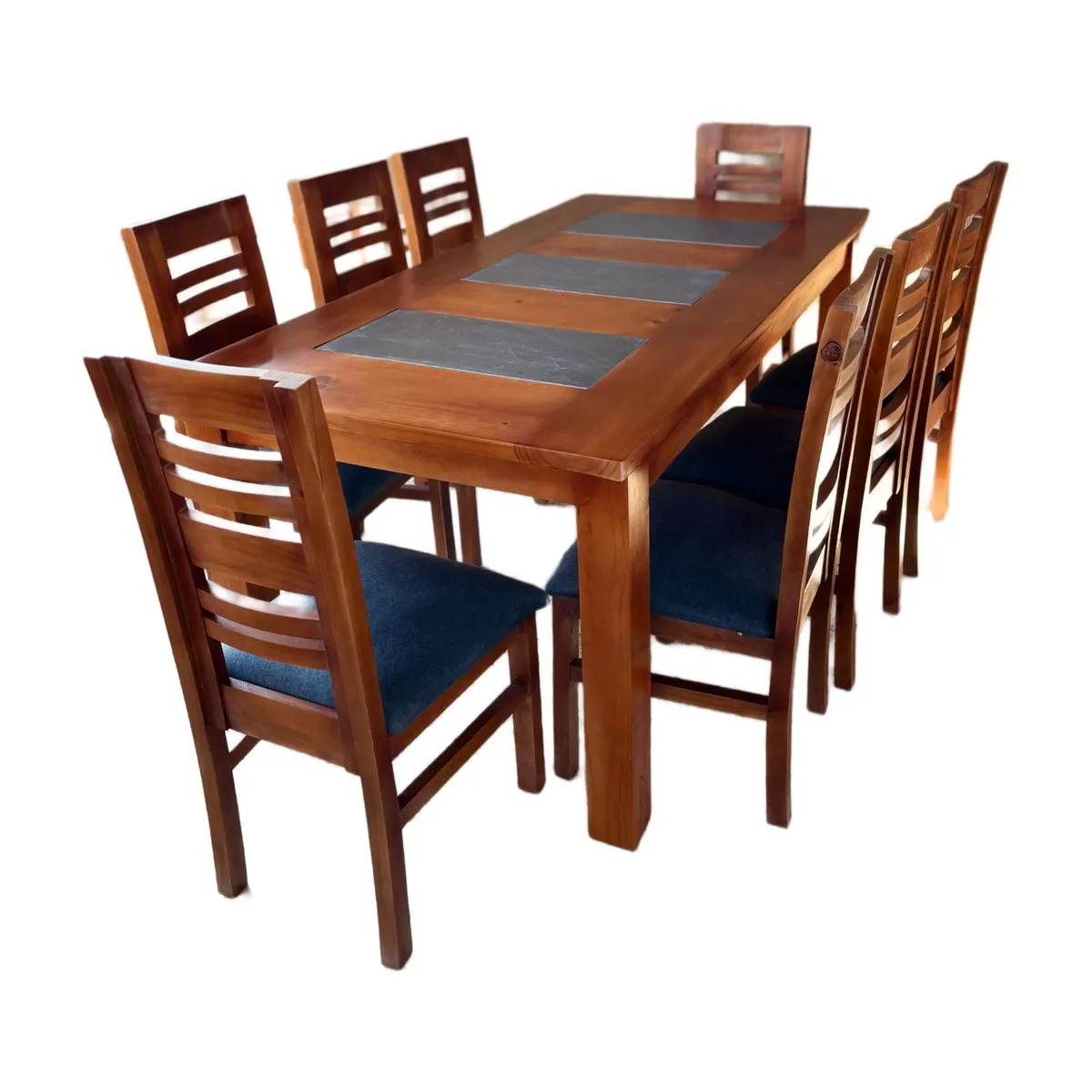 GENERICO - Comedor Florencia cerámica gris 8S Caramelo