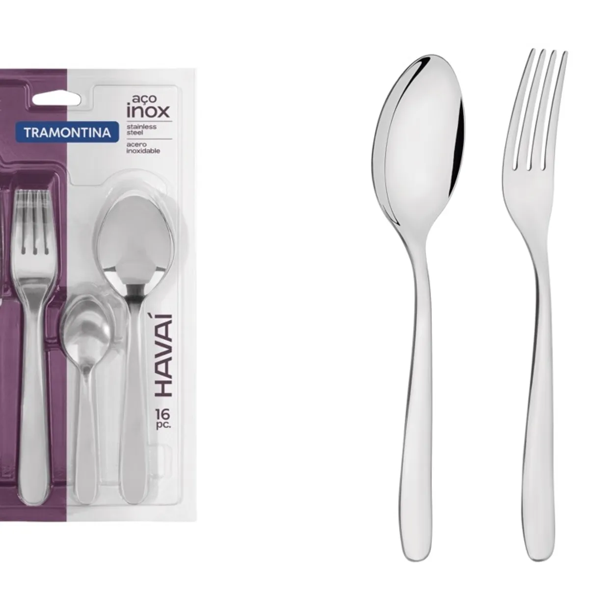 TRAMONTINA - Juego De Cubierto Tramontina 16 Piezas. Para Asado Havaí