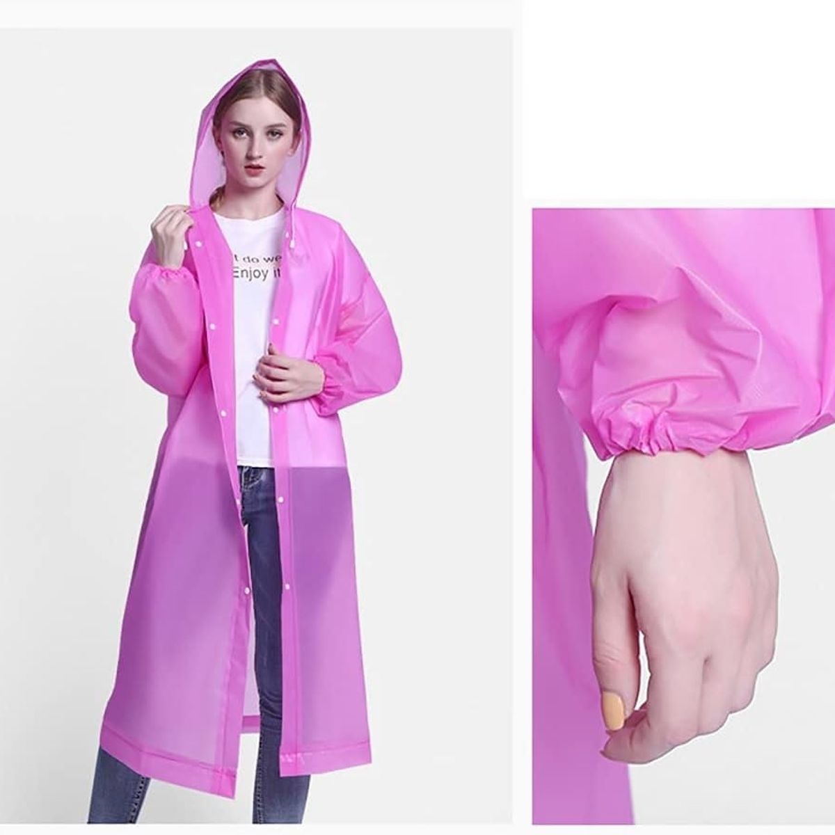 GENERICO - Capa Poncho Impermeable Lluvia Viento Estándar Adulto Gorro