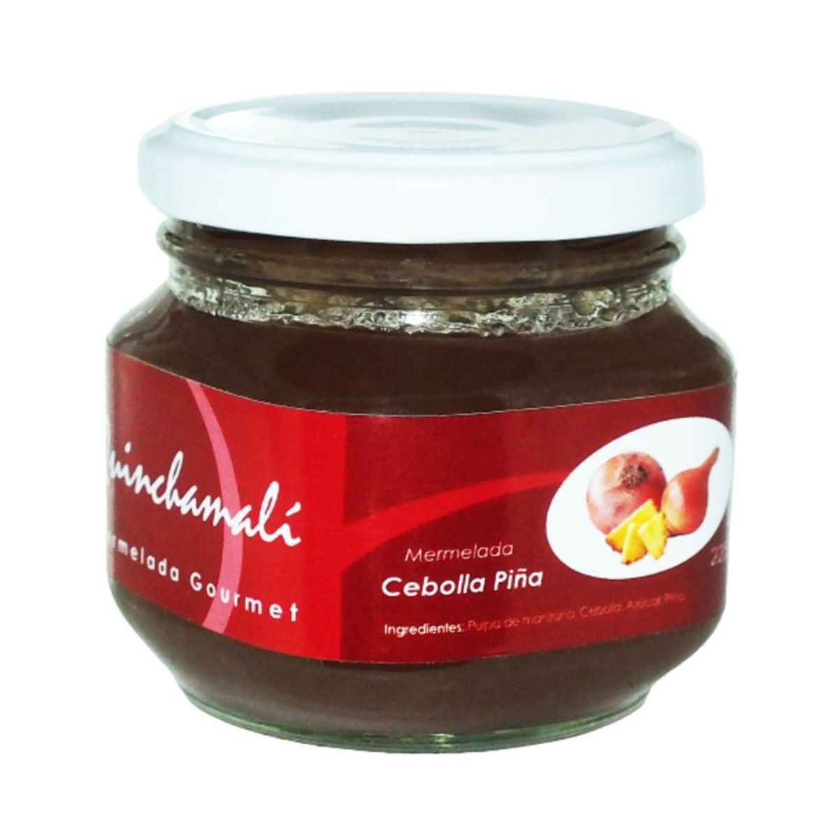 QUINCHAMALI MERMELADA GOURMET - Pack Cebolla piña Naranja Uva en cesta de mimbre