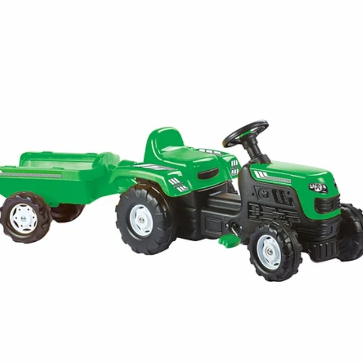 KIDSCOOL - Tractor Pedales Ranchero Verde Con Carrito