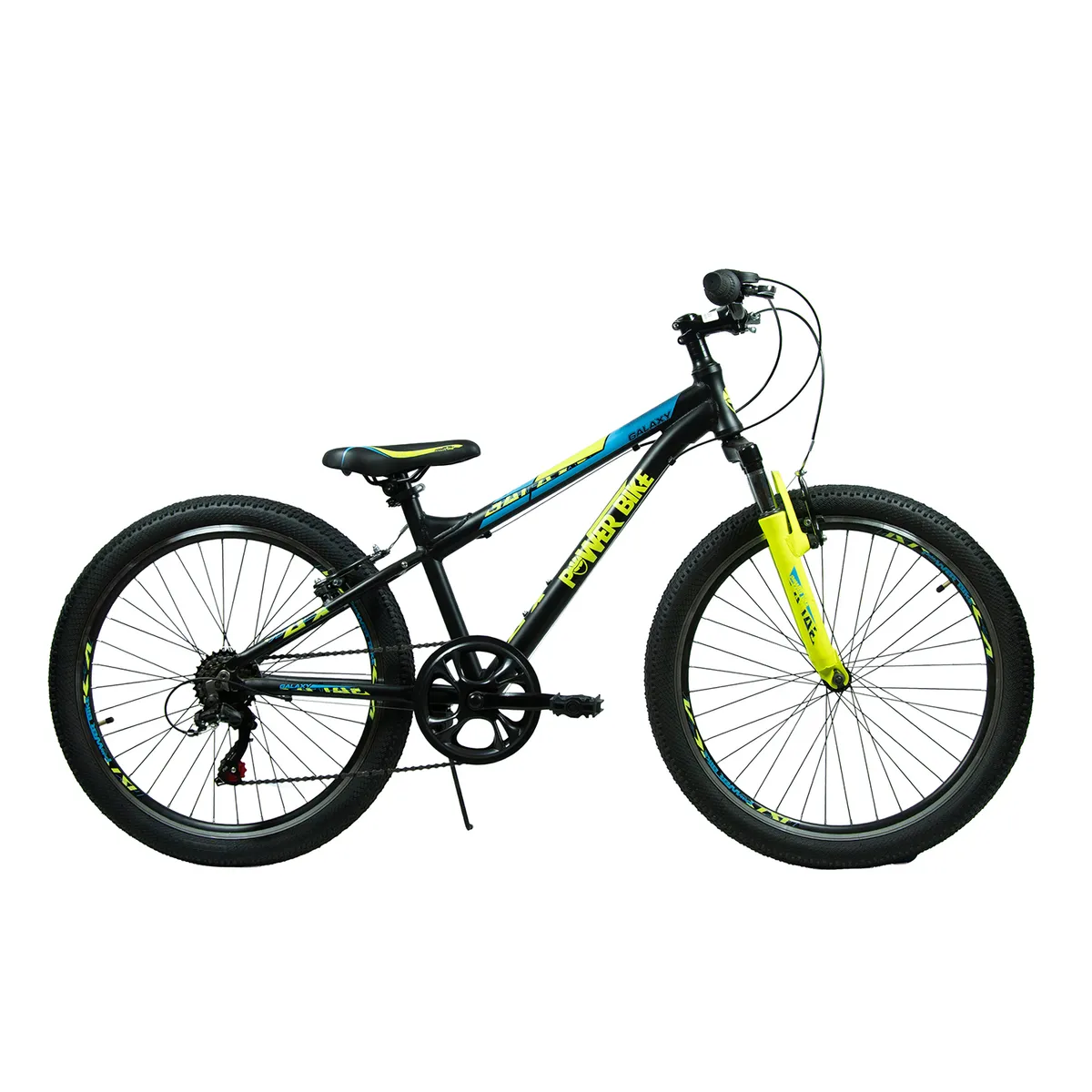 POWERBIKE - BICICLETA ARO 24 GALAXY POWERBIKE NEGRA - VERDE
